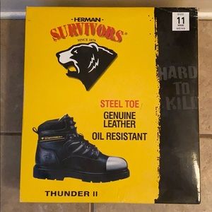 Leather Steel Toe Boots